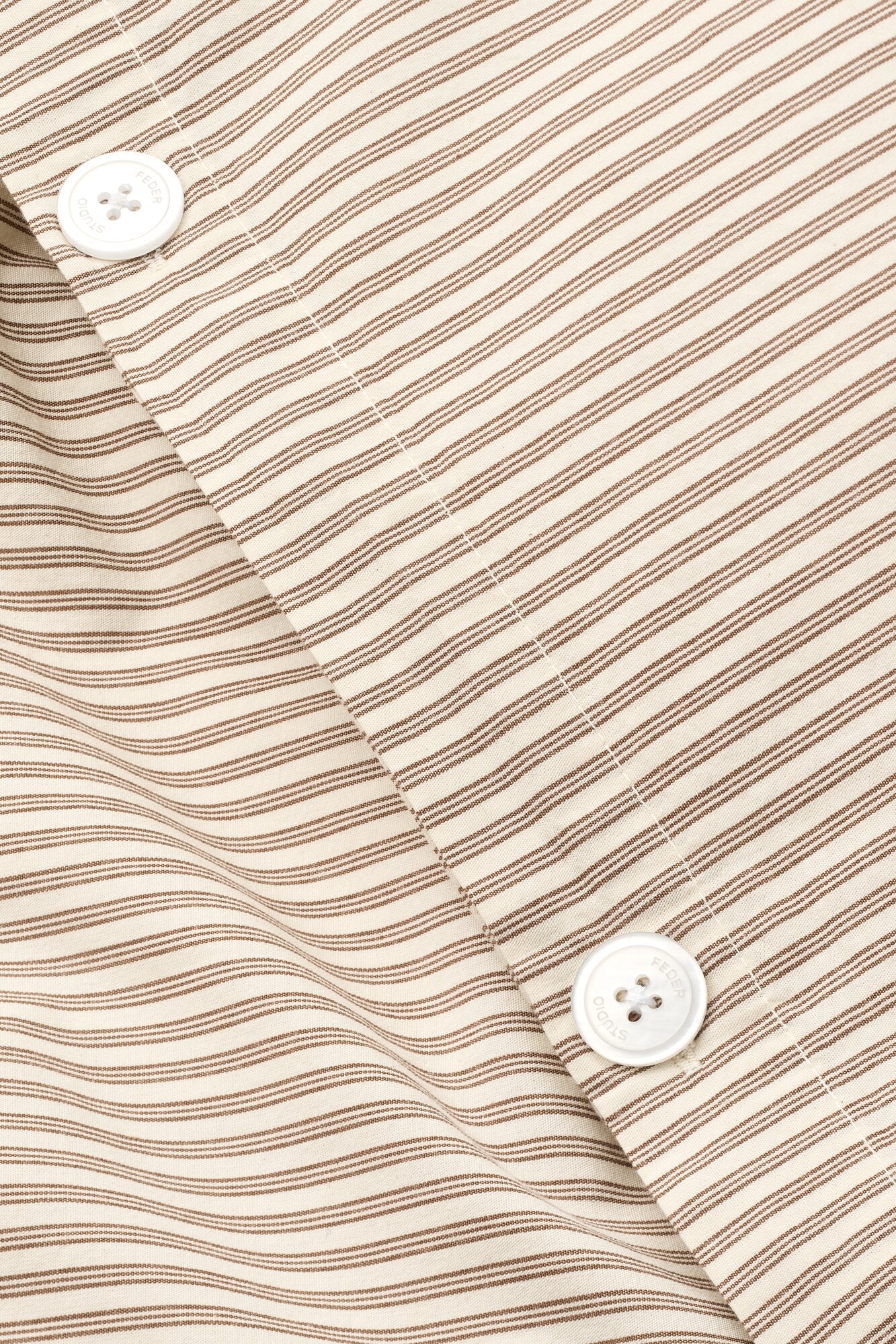 Percale sengesæt - Brown Beach Stripe